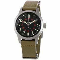 Best Pirce 👏 Bulova Hack Automatic Black Dial Men's ⌚ Watch 98A255 Green 😀