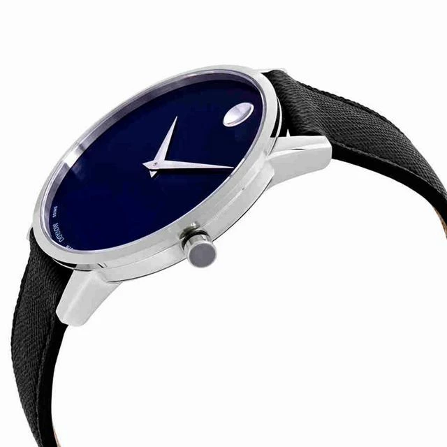 Budget 💯 Movado Museum Classic Blue Dial Men's ⌚ Watch 0607197 Silver 🤩 - Image 2