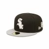 Promo 🎁 New Era 59FIFTY Chicago White Sox Letterman Fitted Hat Black 🤩