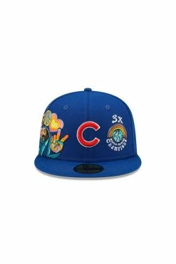 Brand new ๐ New Era 59FIFTY Chicago Cubs Groovy Fitted Hat Blue โจ
