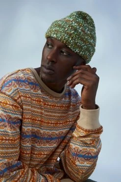 Cheap 😍 Urban Outfitters UO Super Soft Fleck Beanie Olive 🔔