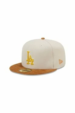 Best Pirce 🤩 New Era 59FIFTY Los Angeles Dodgers Cord Visor Fitted Hat Tan 🎉