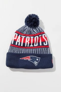 Outlet 👍 New Era NFL Pom Beanie New England Patriots ⭐
