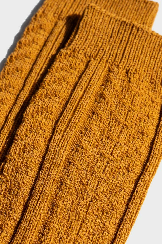 Best Pirce ๐ PAPER PROJECT Superwash Merino Wool Cable ๐งฆ Socks Mustard ๐ฅฐ - Image 2