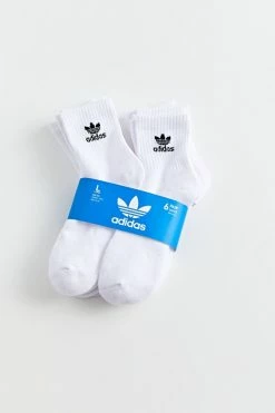 Deals 🎁 Adidas Originals Quarter Sock 6-Pack White ❤️