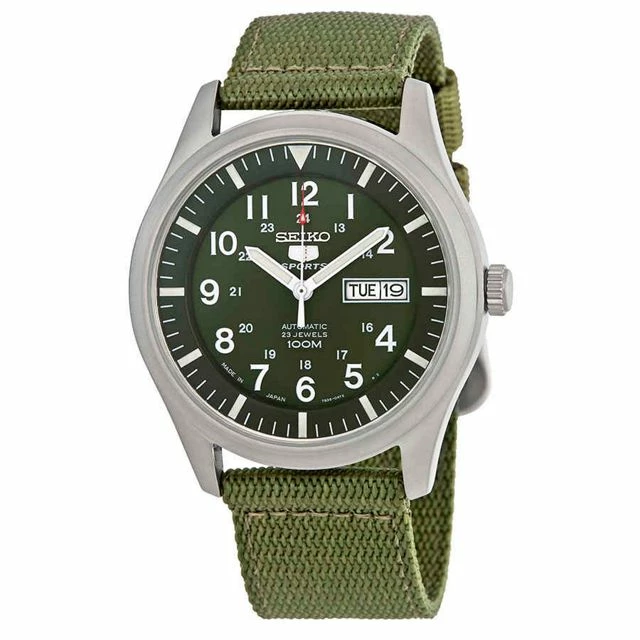 Promo โค๏ธ Seiko Seiko 5 Automatic Green Dial Men's โ Watch SNZG09J1 Green ๐ฏ