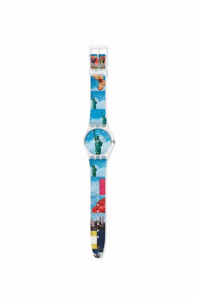 Deals ✔️ Swatch New York By Tadanori Yokoo, The ⌚ Watch Blue 🥰
