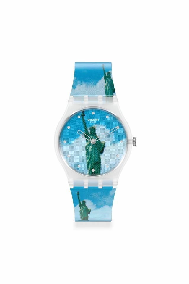 Deals ✔️ Swatch New York By Tadanori Yokoo, The ⌚ Watch Blue 🥰 - Image 2