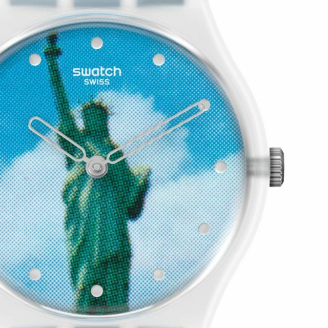 Deals ✔️ Swatch New York By Tadanori Yokoo, The ⌚ Watch Blue 🥰 - Image 3